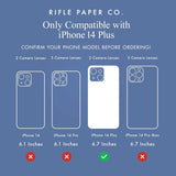 Rifle Paper Co iPhone 14 Plus Case MagSafe 12ft Drop Protection Garden Party
