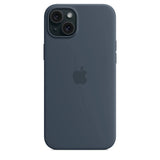 Official Apple iPhone 15 Plus Case Silicone MagSafe Storm Blue - Unboxed
