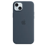 Official Apple iPhone 15 Plus Case Silicone MagSafe Cover Storm Blue - Open Box