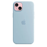 Official Apple iPhone 15 Plus Case Silicone MagSafe Light Blue - Unboxed