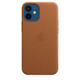 Official Apple iPhone 12 mini Case Leather Magsafe Saddle Brown MHK93ZM/A