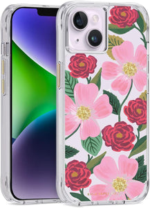 Rifle Paper Co iPhone 14 Plus Case 10ft Drop Protection Back Cover Rose Garden