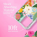 Rifle Paper Co iPhone 14 Plus Case MagSafe 12ft Drop Protection Garden Party BS