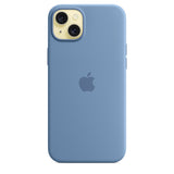 Official Apple iPhone 15 Plus Case Silicone MagSafe Winter Blue - Unboxed