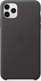 Official Apple iPhone 11 Pro Max Case Leather Back Cover Black MX0E2ZM/A