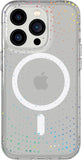 Tech21 iPhone 14 Pro Case Evo Sparkle MagSafe Back Cover Clear / Radiant Glitter