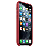 Official Apple iPhone 11 Pro Case Leather Back Cover Red MWYF2ZM/A