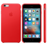 Official Apple iPhone 6 Plus / 6s Plus Case Genuine Leather Back Cover Red