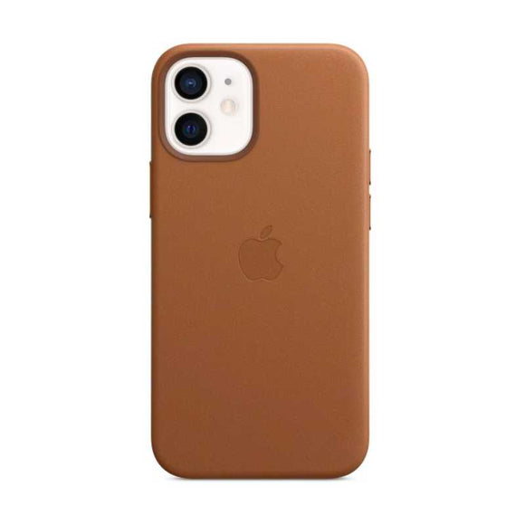 Official Apple iPhone 12 Mini Leather Case with MagSafe - Saddle Brown