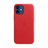 Official Apple iPhone 12 Mini Leather Case with MagSafe - Scarlet