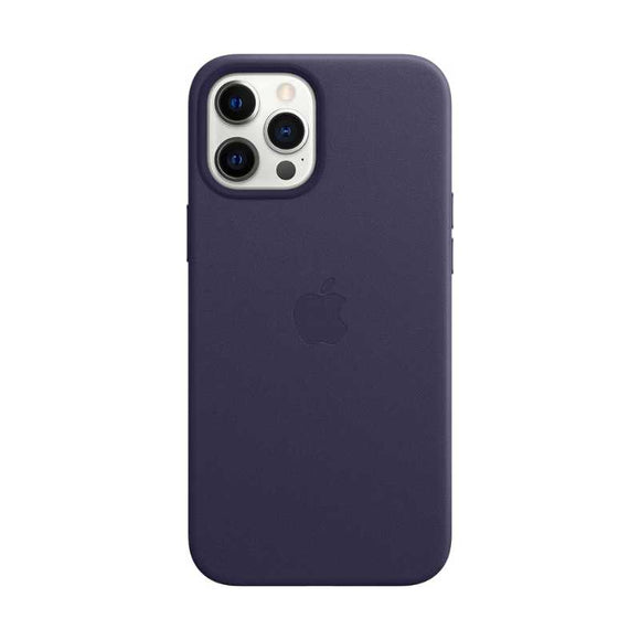 Official Apple iPhone 12 Pro Max Leather Case with MagSafe - Deep Violet