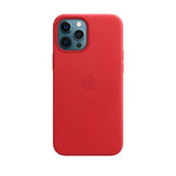 Official Apple iPhone 12 Pro Max Leather Case with MagSafe - Scarlet