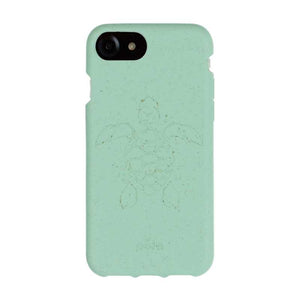 Pela iPhone 6/6s/7/8/SE Sustainable Back Case - Ocean Turquoise (Turtle Edition)