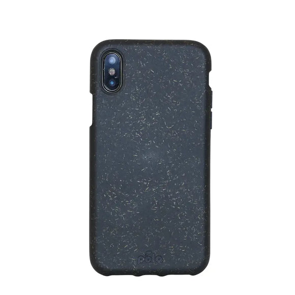 Pela iPhone X Case Sustainable Case - Black Hemp