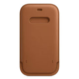 Apple iPhone 12 / 12 Pro Case Sleeve Leather MagSafe Saddle Brown - GV8 Tech