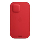 Apple iPhone 12 mini Case Leather Sleeve MagSafe Scarlet MHMR3ZM/A - GV8 Tech