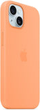 Apple iPhone 15 Case Silicone MagSafe Orange Sorbet - GV8 Tech