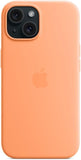 Apple iPhone 15 Case Silicone MagSafe Orange Sorbet - GV8 Tech