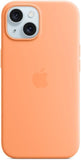 Apple iPhone 15 Case Silicone MagSafe Orange Sorbet - GV8 Tech