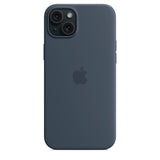 Apple iPhone 15 Plus Case Silicone MagSafe Cover Storm Blue - GV8 Tech