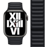 Apple Leather Link Watch Strap 41mm M/L Midnight Black - GV8 Tech
