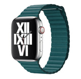 Apple Leather Link Watch Strap 44mm Size M Peacock - GV8 Tech