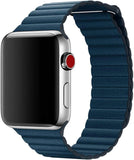 Apple Leather Link Watch Strap L 42mm Cosmos Blue - GV8 Tech