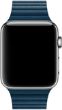 Apple Leather Link Watch Strap L 42mm Cosmos Blue - GV8 Tech