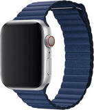 Apple Leather Link Watch Strap L 42mm Midnight Blue - GV8 Tech