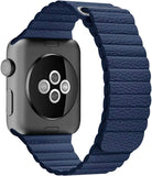 Apple Leather Link Watch Strap L 42mm Midnight Blue - GV8 Tech