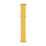 Apple Leather Link Watch Strap L 44mm Meyer Lemon - GV8 Tech