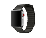 Apple Leather Link Watch Strap M 42mm Graphite - GV8 Tech
