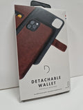 Decoded iPhone 11 Pro Case Leather Detachable Wallet Folio Brown - GV8 Tech