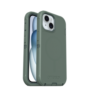 OtterBox iPhone 16e 15 14 13 Defender Series MagSafe Rugged Case Forest Ranger (Green)