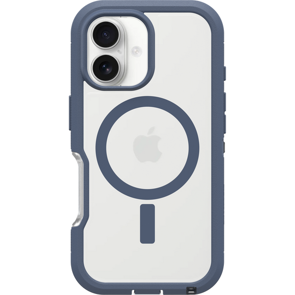 OtterBox iPhone 16 Defender XT Series MagSafe Rugged Case Clear / Baby Blue Jeans
