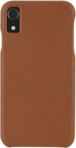 Case for iPhone XR by Case-Mate Genuine Leather Slim Back Cover Tan / Brown