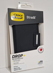 OtterBox Samsung Galaxy S22+ Case Strada Leather Series Folio Black RRP £42.99