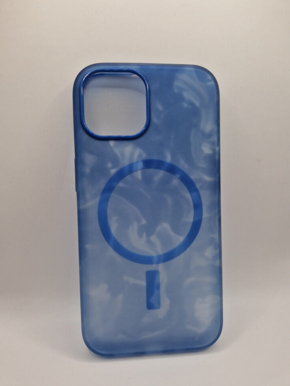 OtterBox iPhone 15 Case Figura Silicone MagSafe Blue Berries n Cream RRP £47.99