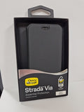 OtterBox iPhone X / XS Case Strada Via Series Folio Flip Cover Black RRP £24.99
