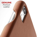 Case for iPhone XR by Case-Mate Genuine Leather Slim Back Cover Tan / Brown