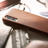 Case for iPhone XR by Case-Mate Genuine Leather Slim Back Cover Tan / Brown