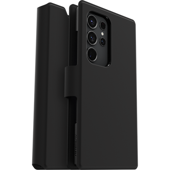 OtterBox Samsung Galaxy S23 Ultra Case Strada Via Series Folio Flip Black