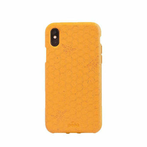 Pela iPhone XS Max Compostable Back Case - Honey (Bee Edition)