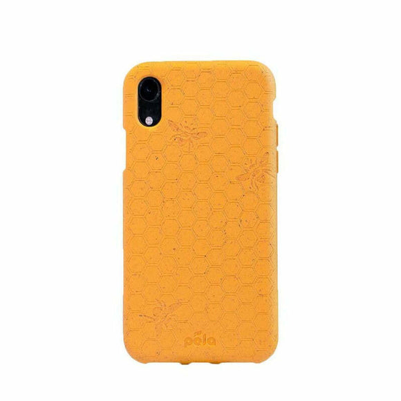 Pela iPhone XR Compostable Back Case - Honey (Bee Edition)