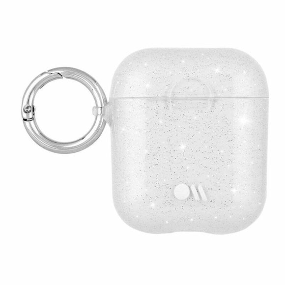 Case-Mate Apple AirPods 1 & 2 Hook Ups Case & Strap  - Clear Glitter