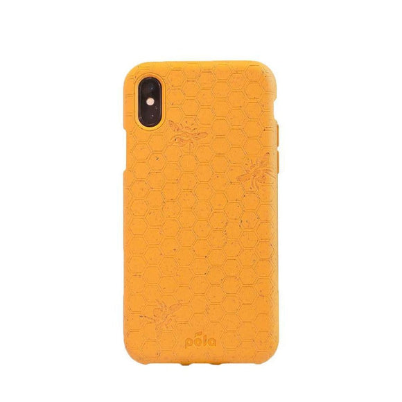 Pela iPhone X / XS Compostable Back Case - Honey (Bee Edition)