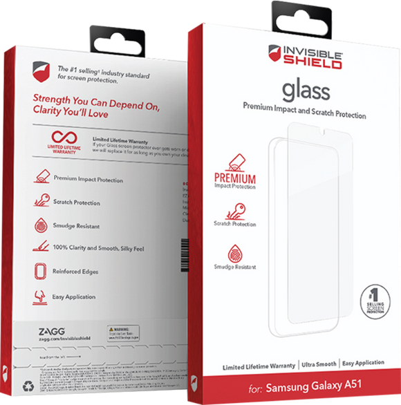 Zagg InvisibleShield Glass Screen Protector for Samsung Galaxy A51